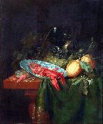 Pieter de Ring Stilleben mit Romer, Krebsen und Zitronen oil on canvas